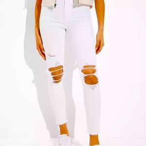 American eagle high rise legging cropped jeans